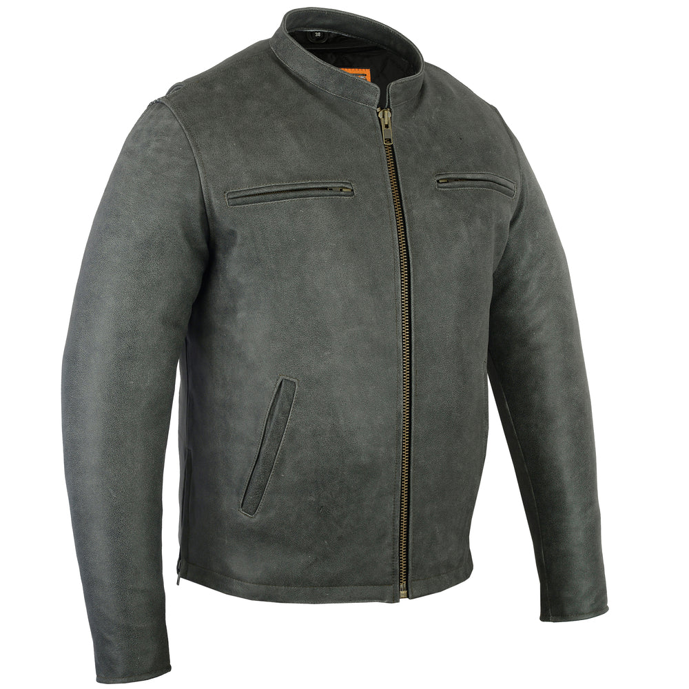 DS709 Men's Sporty Cruiser Jacket (GRAY)  Thunderbird Speed Shop