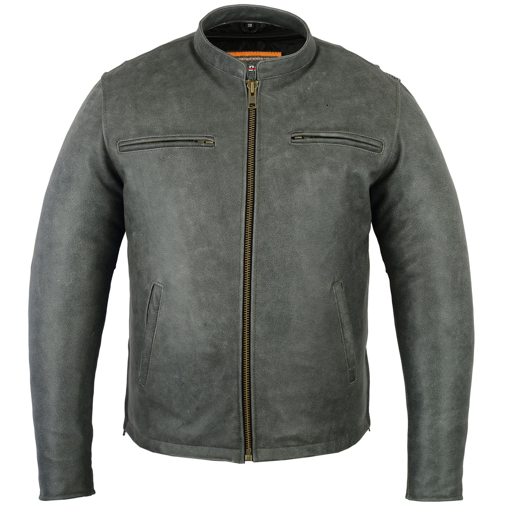 DS709 Men's Sporty Cruiser Jacket (GRAY)  Thunderbird Speed Shop