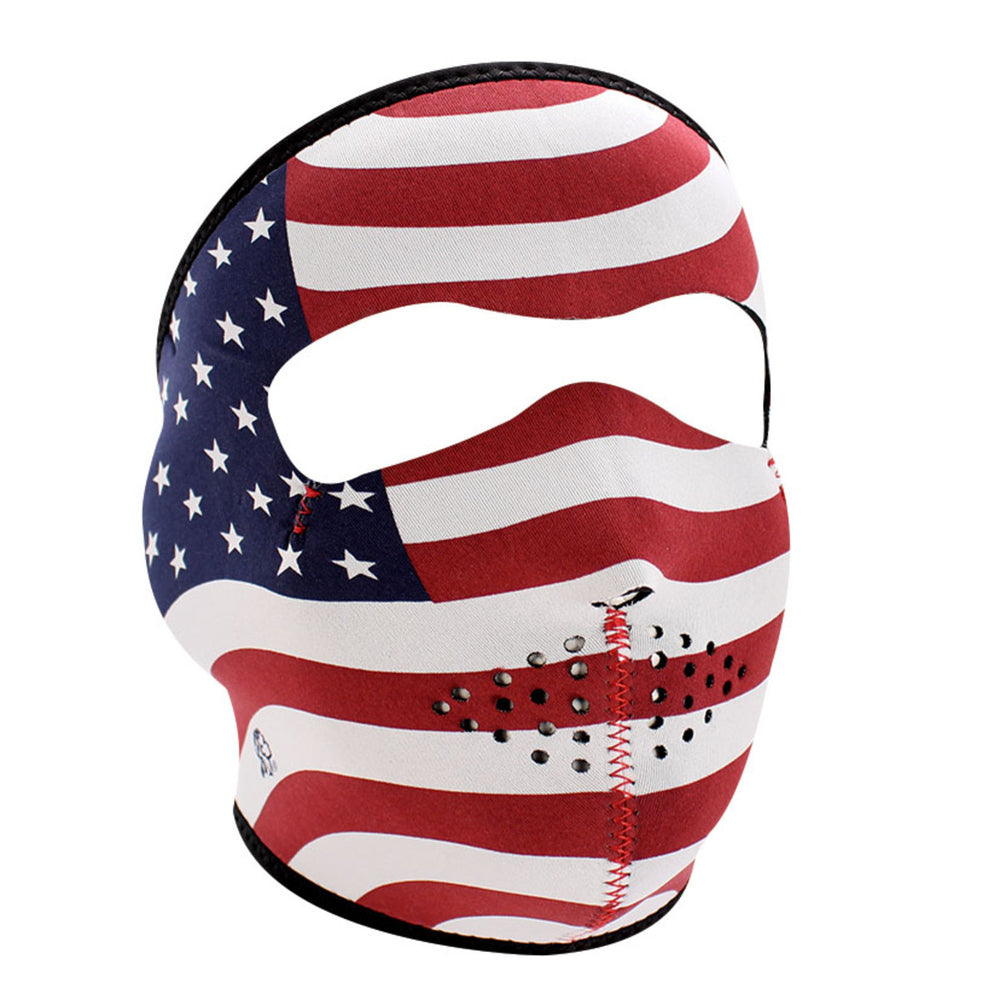 WNFM003 ZAN® Full Mask- Neoprene- Stars and Stripes  Thunderbird Speed Shop