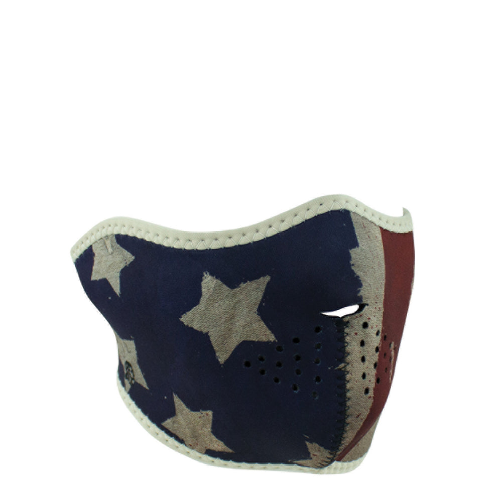 WNFM408H ZAN® Half Mask- Neoprene- Patriot  Thunderbird Speed Shop