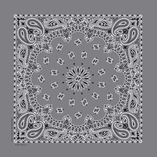 BD2505 Bandana Paisley Charcoal  Thunderbird Speed Shop