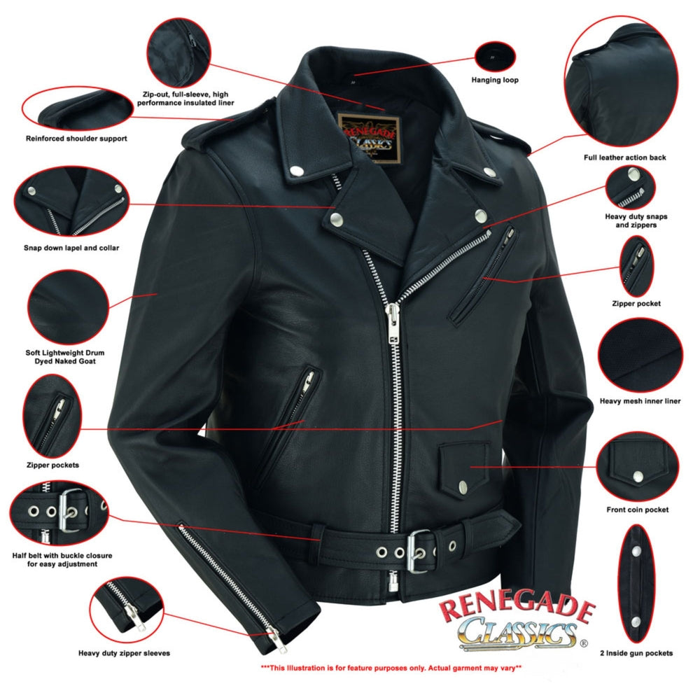 RC850 Women's Classic Lightweight Police Style M/C Jacket  Thunderbird Speed Shop