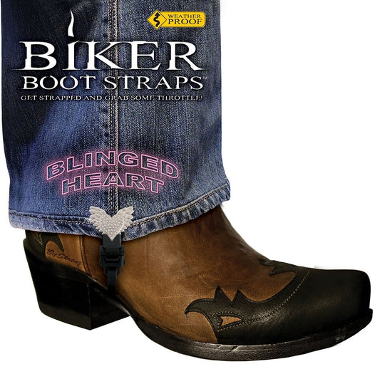 BBS/BH4 Weather Proof- Boot Straps- Blinged Heart- 4 Inch  Thunderbird Speed Shop