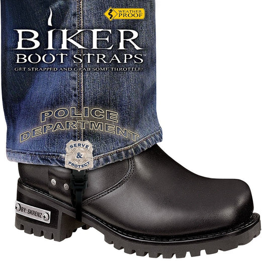 BBS/PD6 Weather Proof- Boot Straps- Police Department- 6 Inch  Thunderbird Speed Shop