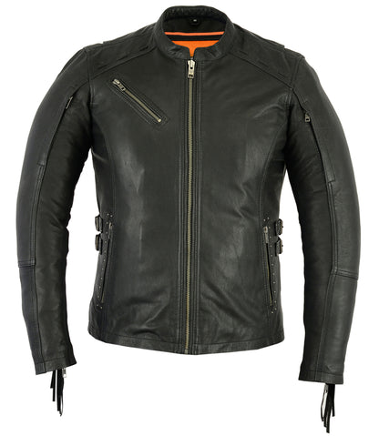 DS880 Women's Stylish Jacket with Fringe  Thunderbird Speed Shop