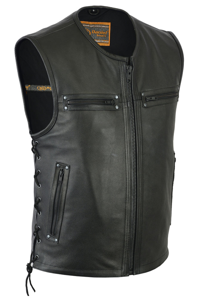 DS146 Men's Zipper Front Single Back Panel Concealed Carry Vest  Thunderbird Speed Shop