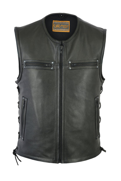 DS146 Men's Zipper Front Single Back Panel Concealed Carry Vest  Thunderbird Speed Shop