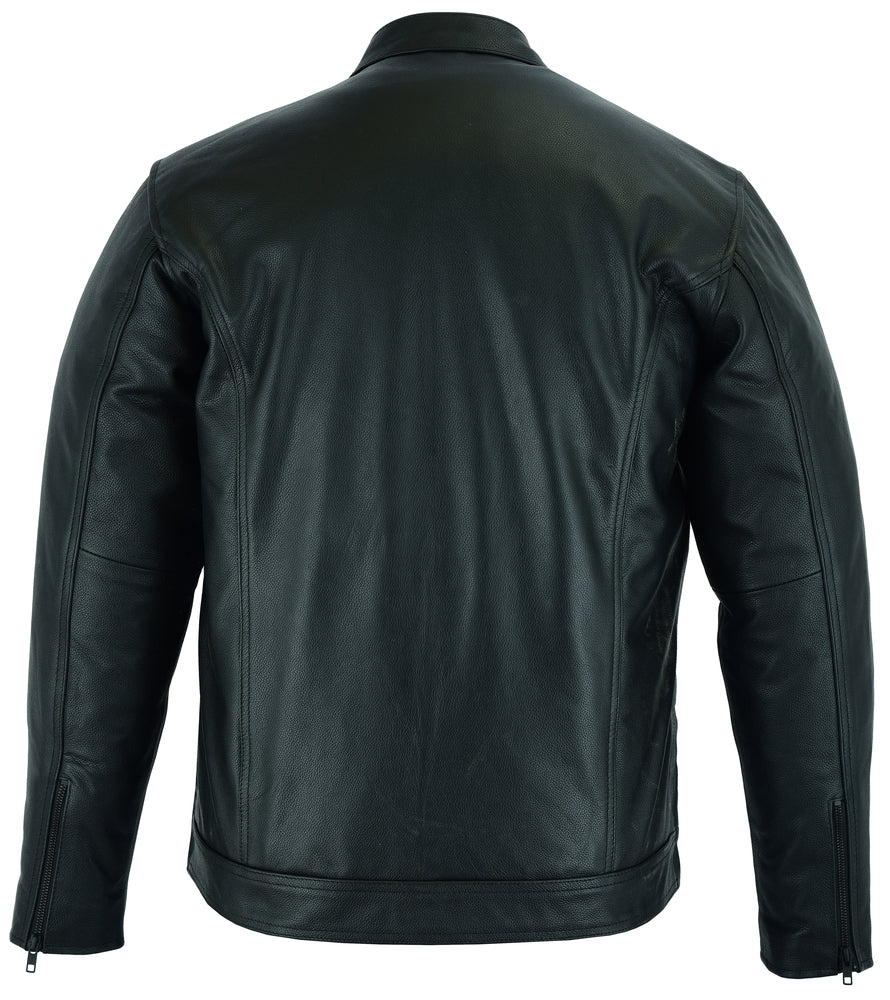 DS788 Men's Full Cut Leather Shirt with Zipper/Snap Front  Thunderbird Speed Shop