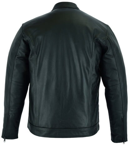 DS788 Men's Full Cut Leather Shirt with Zipper/Snap Front  Thunderbird Speed Shop