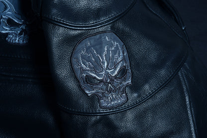 DS700 Men's Scooter Jacket w/Reflective Skulls  Thunderbird Speed Shop