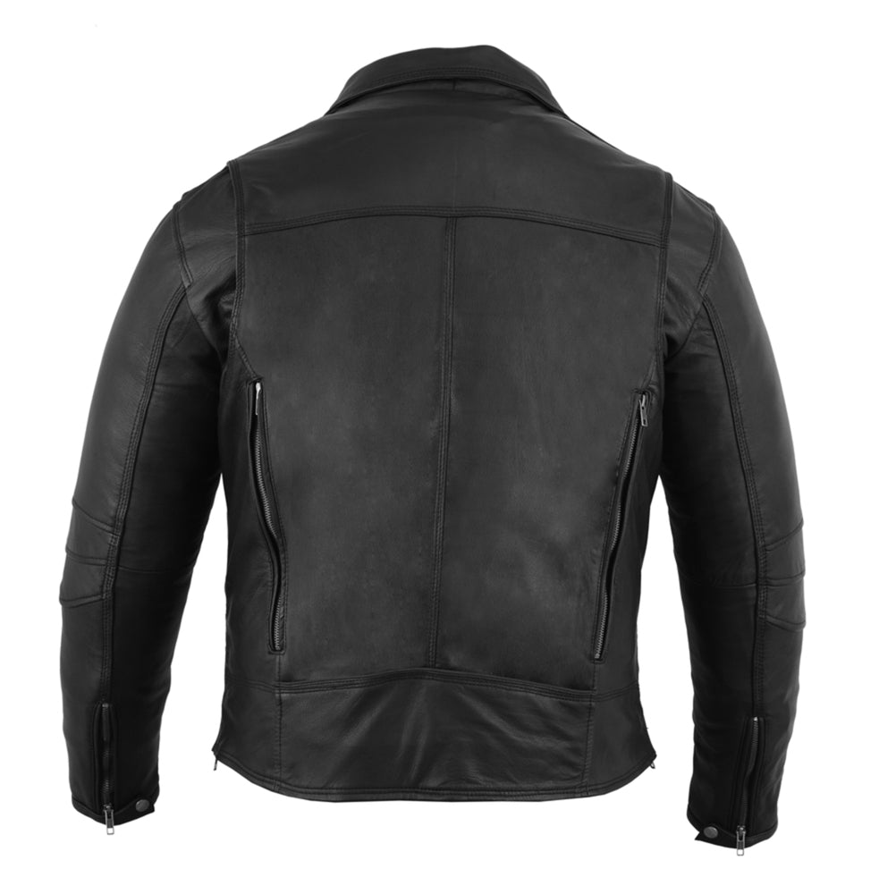 DS794 Men's Modern Longer Beltless Biker Jacket  Thunderbird Speed Shop