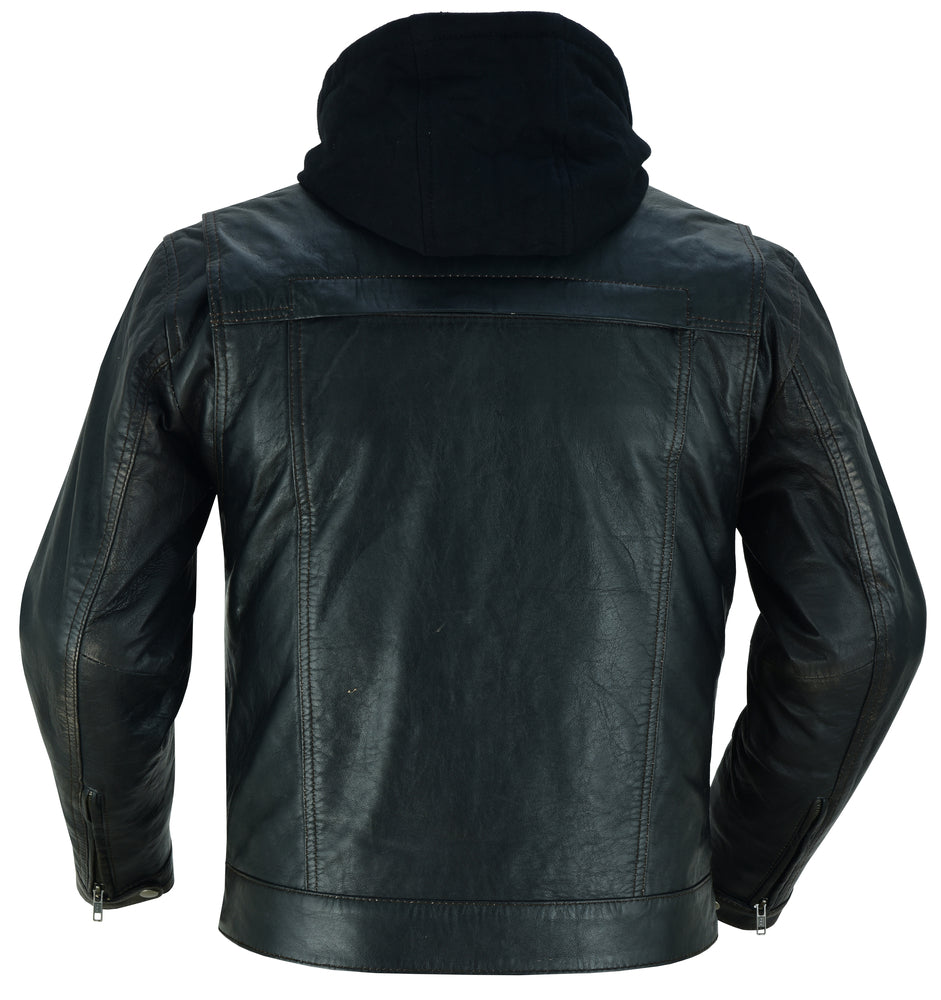 DS782 Men's Lightweight Drum Dyed Distressed Naked Lambskin Jacket  Thunderbird Speed Shop