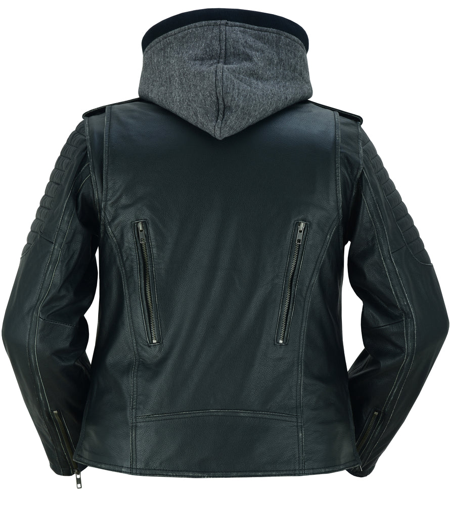 DS877 Women's M/C Jacket with Rub-Off Finish  Thunderbird Speed Shop