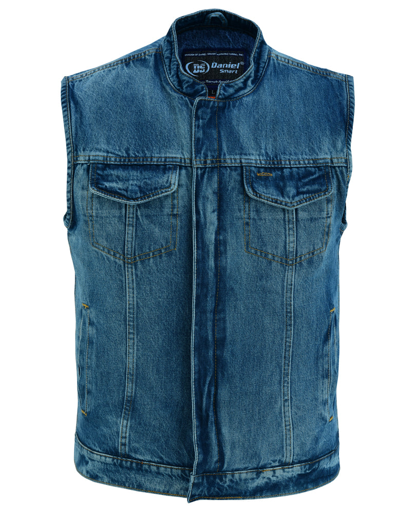 DM989BU Concealed Snap Closure, Denim Material, Scoop Collar & Hidden  Thunderbird Speed Shop