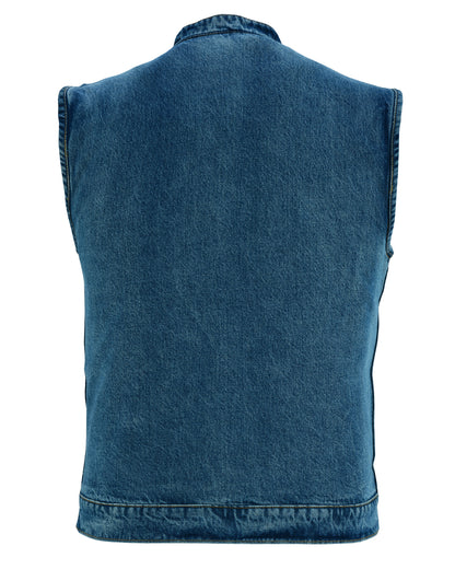 DM989BU Concealed Snap Closure, Denim Material, Scoop Collar & Hidden  Thunderbird Speed Shop