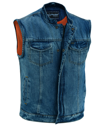 DM989BU Concealed Snap Closure, Denim Material, Scoop Collar & Hidden  Thunderbird Speed Shop