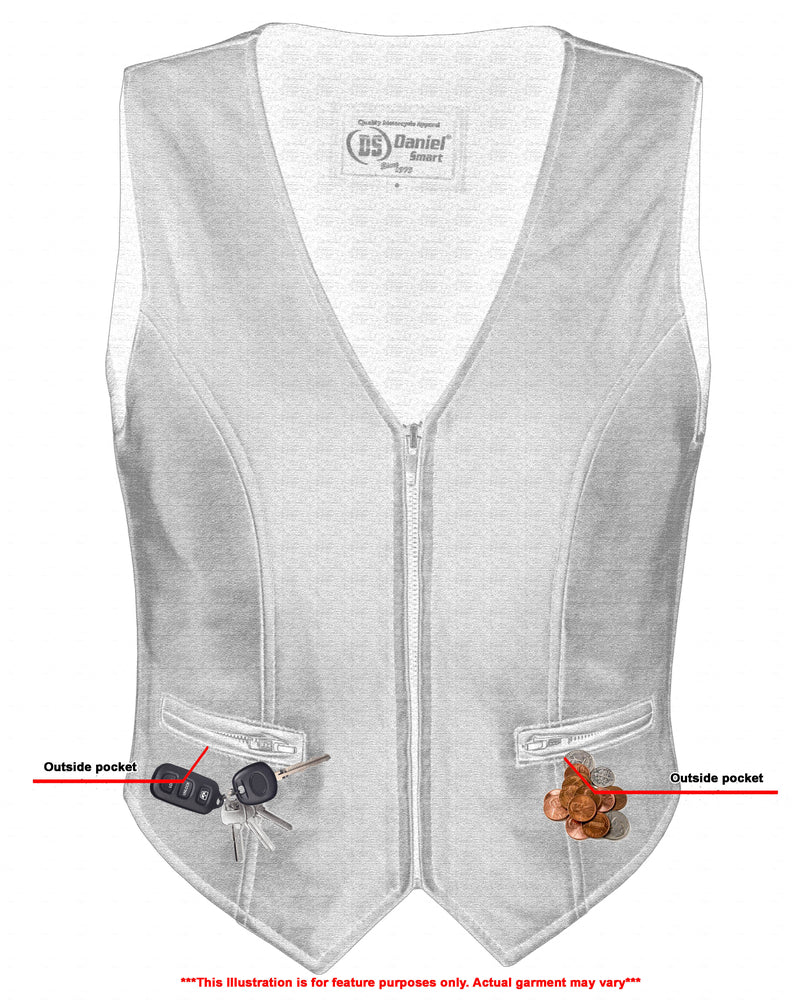 DS238 Women's Stylish Lightweight Zipper Front Vest  Thunderbird Speed Shop