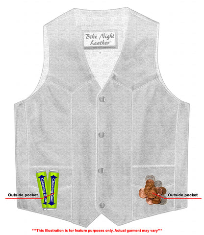 DS1725 Kids Traditional Style Plain Side Vest  Thunderbird Speed Shop