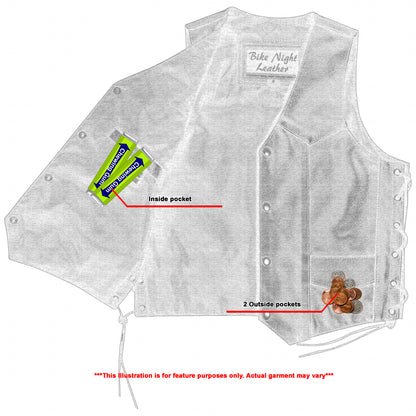 DS1726 Kids Traditional Style Side Lace Vest  Thunderbird Speed Shop