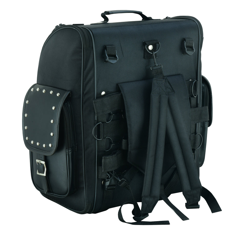 DS386 Updated Touring Back Pack With Studs  Thunderbird Speed Shop