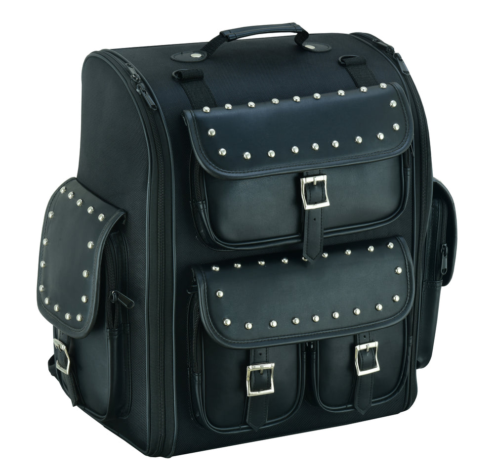 DS386 Updated Touring Back Pack With Studs  Thunderbird Speed Shop