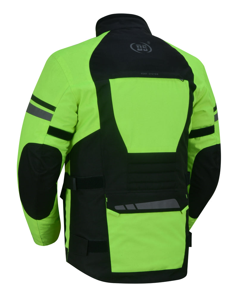 DS4616 Advance Touring Textile Motorcycle Jacket for Men - Hi-Vis  Thunderbird Speed Shop