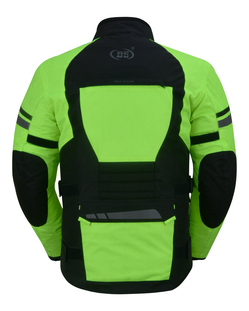 DS4616 Advance Touring Textile Motorcycle Jacket for Men - Hi-Vis  Thunderbird Speed Shop