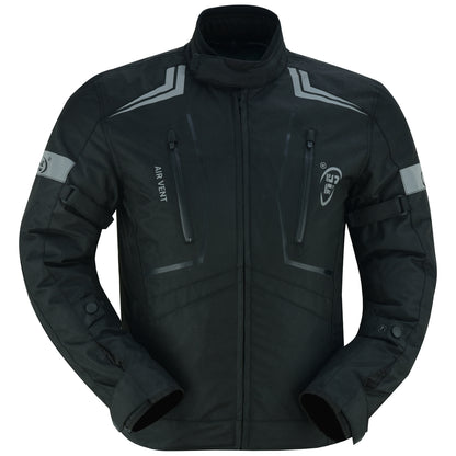 DS4610 Flight Wings - Black Textile Motorcycle Jacket for Men  Thunderbird Speed Shop