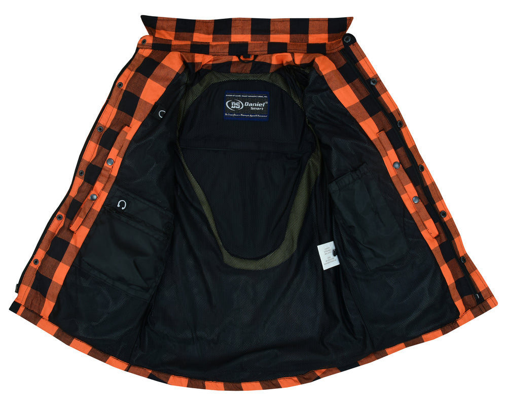 DS4675 Armored Flannel Shirt - Orange  Thunderbird Speed Shop