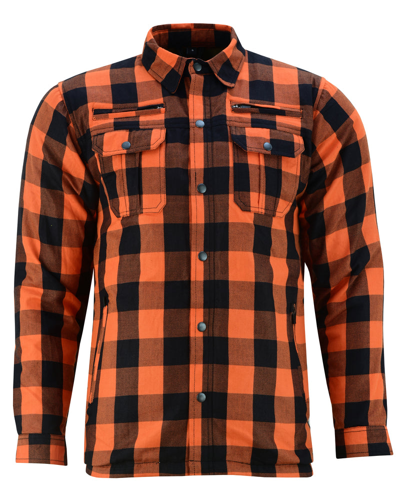 DS4675 Armored Flannel Shirt - Orange  Thunderbird Speed Shop