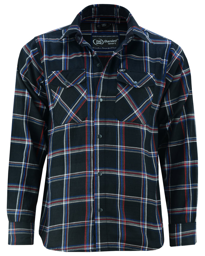 DS4680 Flannel Shirt - Black, Red and Blue  Thunderbird Speed Shop