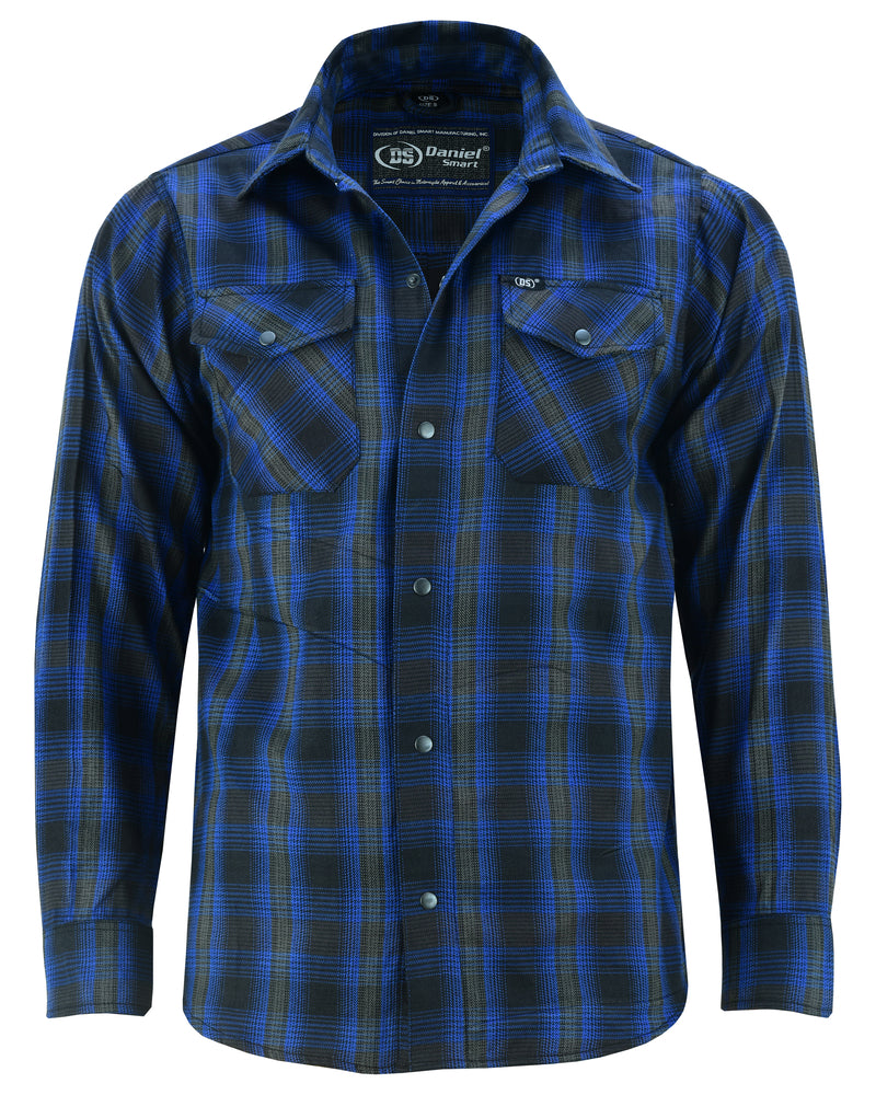 DS4681 Flannel Shirt - Daze Blue and Black  Thunderbird Speed Shop