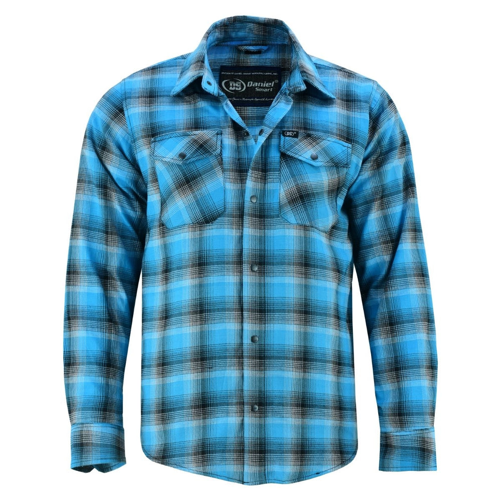 DS4683 Flannel Shirt - Blue and Black Shaded  Thunderbird Speed Shop