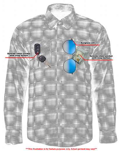 DS4683 Flannel Shirt - Blue and Black Shaded  Thunderbird Speed Shop