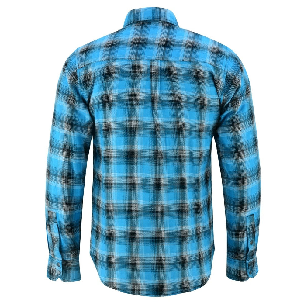 DS4683 Flannel Shirt - Blue and Black Shaded  Thunderbird Speed Shop