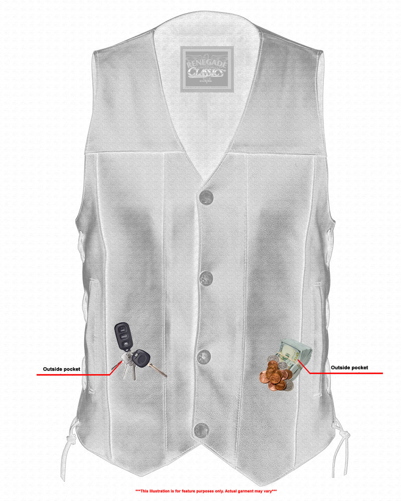 RC142 Men's Single Back Panel Concealed Carry Vest (Buffalo Nickel He  Thunderbird Speed Shop