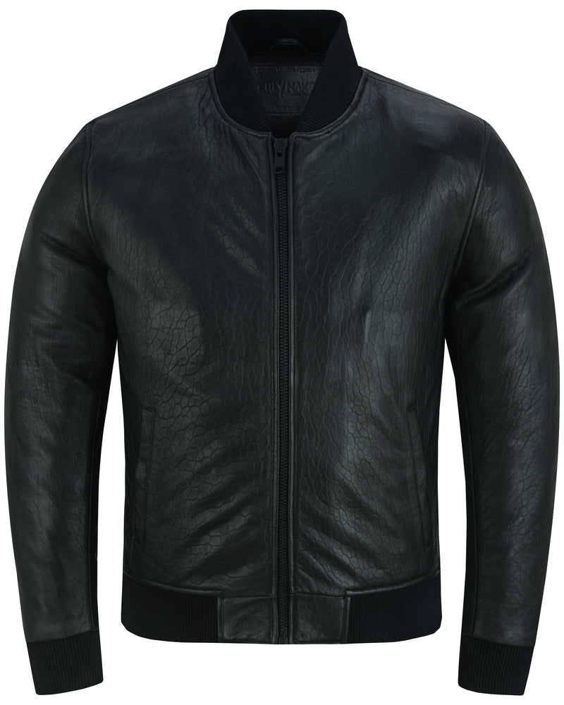 Stalwart Men's Fashion Leather Bomber Jacket  Thunderbird Speed Shop