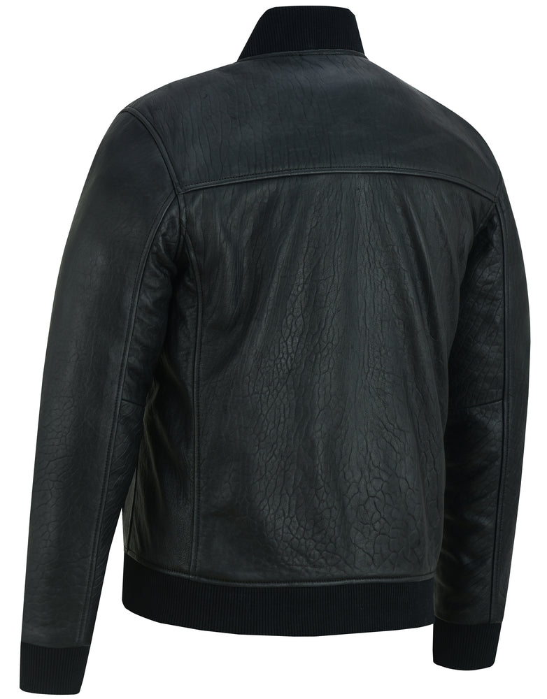 Stalwart Men's Fashion Leather Bomber Jacket  Thunderbird Speed Shop