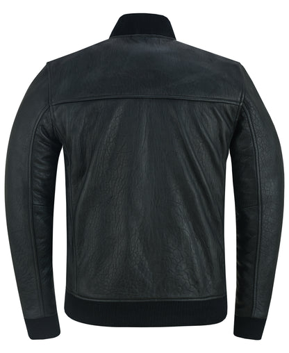 Stalwart Men's Fashion Leather Bomber Jacket  Thunderbird Speed Shop