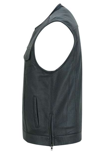 DS183 Men's Premium Perforated Single Back Panel Concealment Vest W/O  Thunderbird Speed Shop