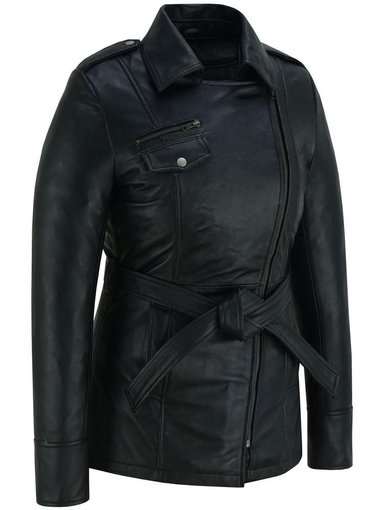 Elan Women's Leather Jacket Black  Thunderbird Speed Shop