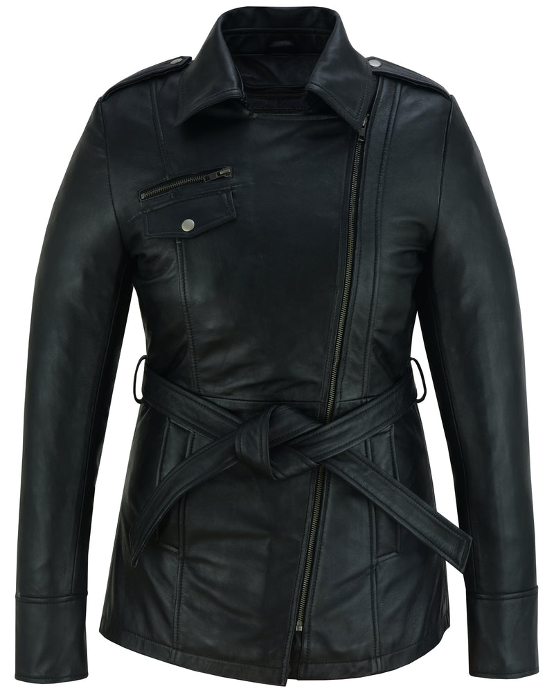 Elan Women's Leather Jacket Black  Thunderbird Speed Shop