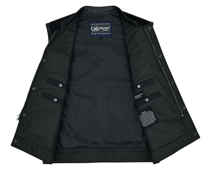 DS685 Canvas Material Single Back Panel Concealment Vest W/Leather Tr  Thunderbird Speed Shop