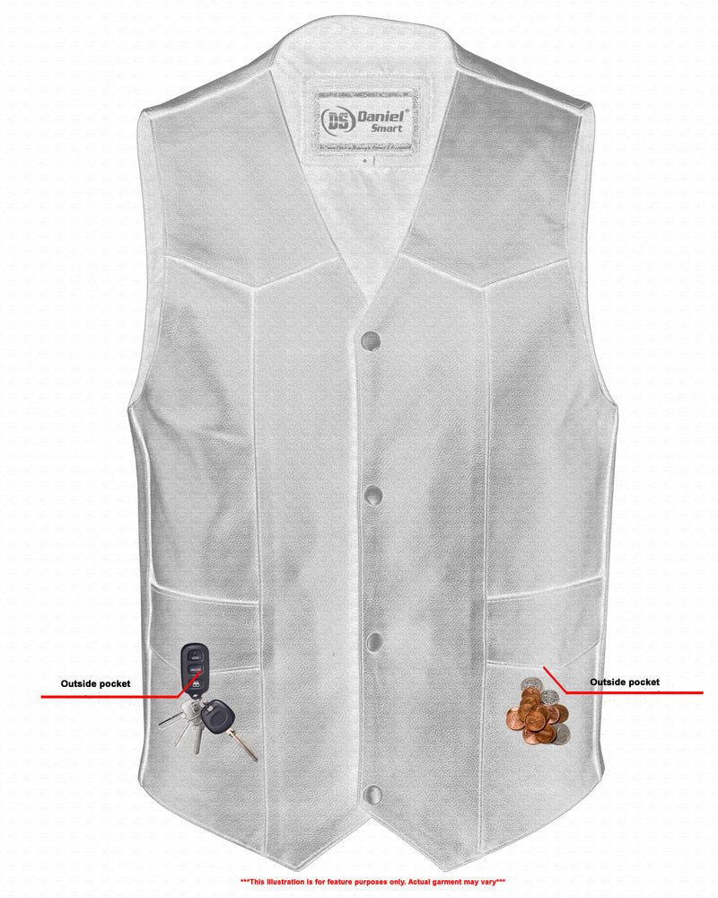 DS110 Traditional Single Back Panel Concealed Carry Vest  Thunderbird Speed Shop