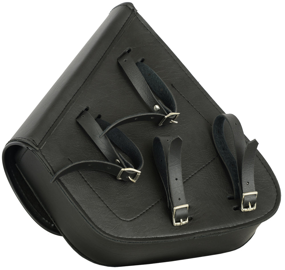 DS5010L Left Side Synthetic Leather Swing Arm Bag W/ Buffalo Snaps  Thunderbird Speed Shop