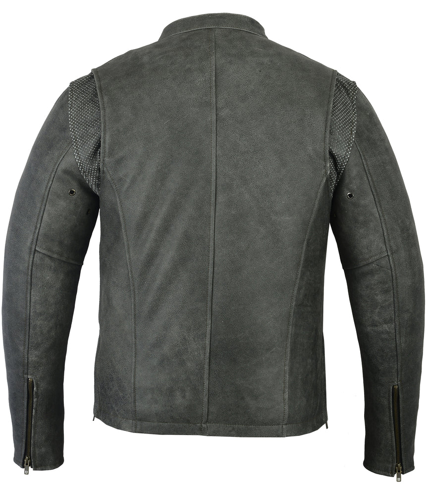 DS709 Men's Sporty Cruiser Jacket (GRAY)  Thunderbird Speed Shop