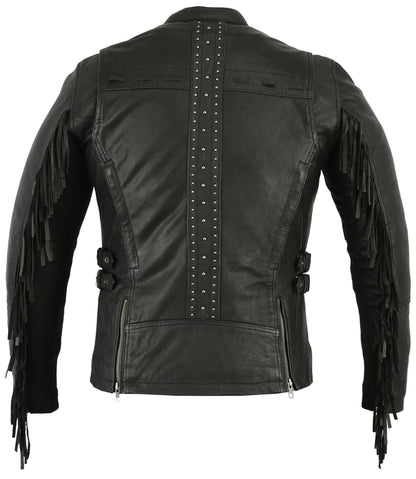 DS880 Women's Stylish Jacket with Fringe  Thunderbird Speed Shop