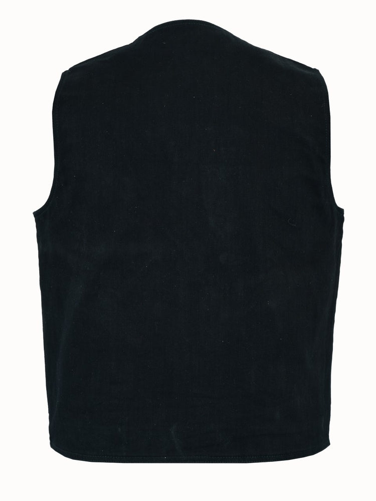 DM910 Men's Traditional Denim Vest with Plain Sides  Thunderbird Speed Shop