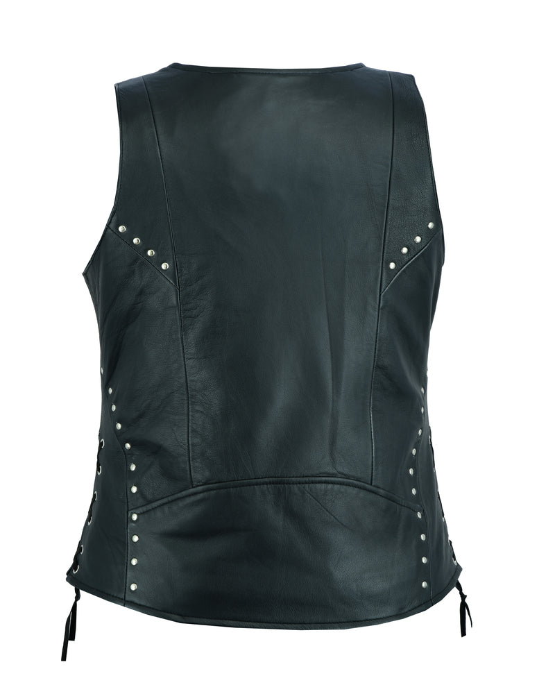 DS234 Women's Open neck Vest with Lacing Details  Thunderbird Speed Shop