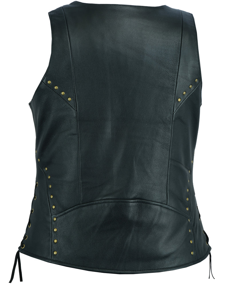 DS233 Women's Zippered Vest with Lacing Details  Thunderbird Speed Shop